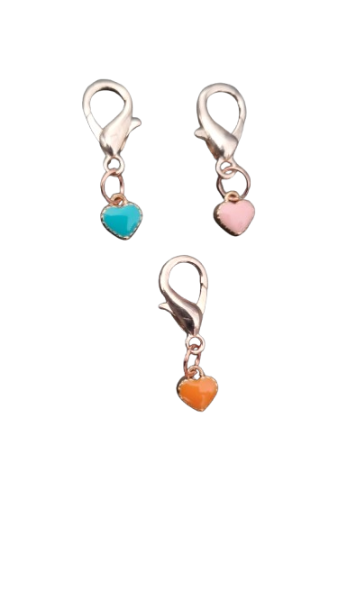 ornements coeurs multicolore